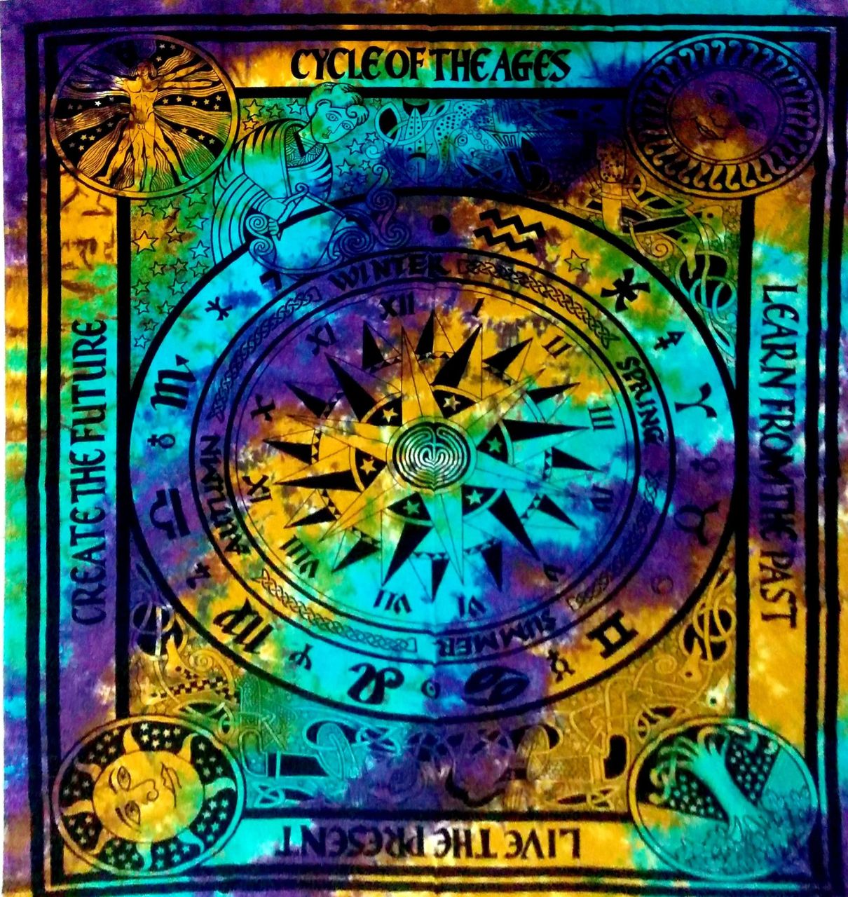 Zodiac Tie Dye Tapestry
